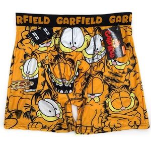 Garfield Boxer Briefs Mens Large Underwear Orange Black 90s Nickelodeon Fun Gift